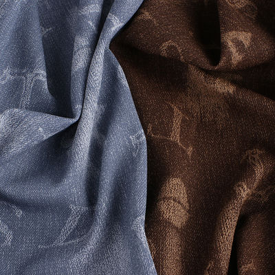 Wymywana skóra denimowa PU przyjazna dla środowiska, wygrabiona, lekka, fałszywa