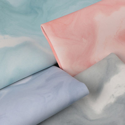 1.0mm Druk cyfrowy Marmur PVC Sztuczna skóra Szczotkowane dno do torebki kosmetycznej