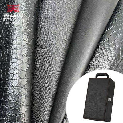 Sprzedaż hurtowa Pvc False Skóra Portfel Pudełko Buty Notatnik Litchi Zwierzęce Tkaniny krzyżowe Sztuczne tkaniny ze skóry syntetycznej