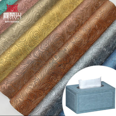 Sztuczna skóra syntetyczna z wzorem kwiatowym PVC, portfel, pudełko, buty, notatnik, tkanina ze sztucznej skóry