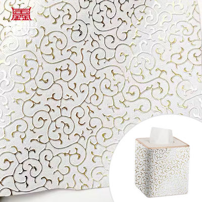 Sprzedaż hurtowa PVC Złota folia wzornictwo Sztuczna skóra syntetyczna do torebki Opakowanie Pudełka Buty Notebook Tkanina