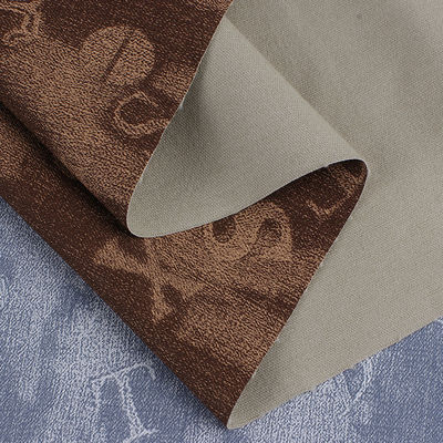 Wymywana skóra denimowa PU przyjazna dla środowiska, wygrabiona, lekka, fałszywa