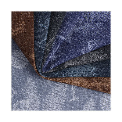 Wymywana skóra denimowa PU przyjazna dla środowiska, wygrabiona, lekka, fałszywa