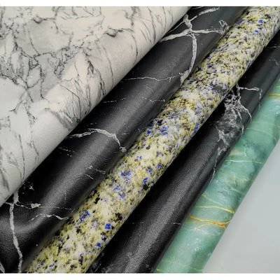 0.7mm wodoodporny PU Syntetyczna skóra Faux Matte Marble Pattern