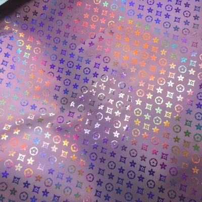 Borówka Laser Engrave PU Skóra Kolorowy Pentagon Kwiat Sztuczna Skóra PU