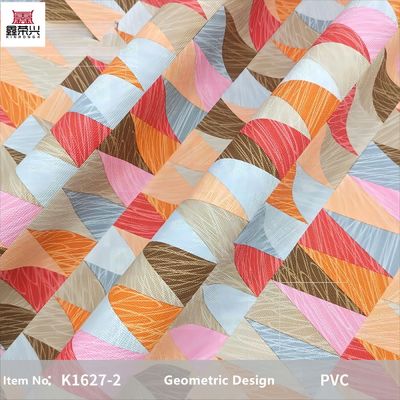 0.8mm Kolorowy Design Geometryczny Skóra z PVC do torebki, pudełka do pakowania, etui telefonicznej, dekoracja