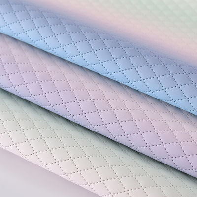 Tkanina skórzana PU z wybrukowanej torebki z teksturą diamentową