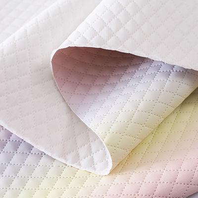 Tkanina skórzana PU z wybrukowanej torebki z teksturą diamentową