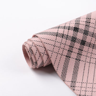 Worki Plaid Striped Printed PVC Faux Leather Fabric Sztucznie odporny na zadrapania
