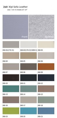 00,8 mm grubości Szczotkowana skóra PVC o podkładce tkaniny