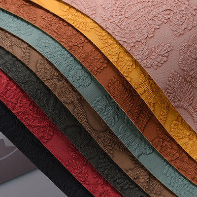 3D Retro Floral Embossed PVC Skóra do torebki Opakowania Pudełka Dekoracyjna tkanina Placemat Sztuczna skóra