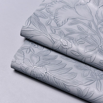 3D Retro Kwiatowy Kształtowana Skóra PVC Szczotkowana Do Podnoszenia Podniebienia Do Borówki Opakowania Pudełka Dekoracyjna Tkanina Placemat Skóra Faux