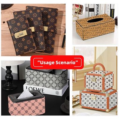 Tkanina ze skóry PVC z nadrukiem 0,5 mm do toreb, notatników, etui na telefony