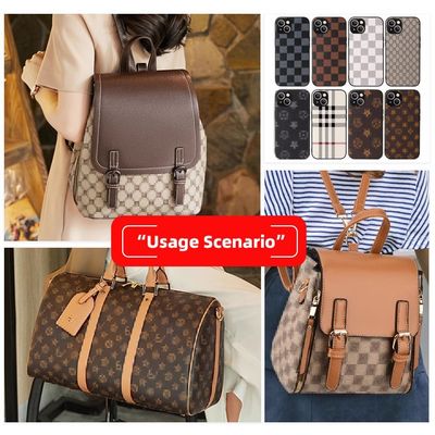 Sprzedaż hurtowa Sztuczna skóra z drukowanego PVC do toreb, obudowy telefonicznej i mat.