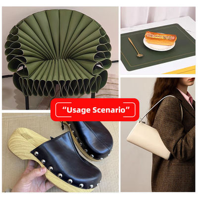 PVC Litchi Grain Double Face Syntetyczne materiały z fałszywej skóry Wydrukowane wodoodporne do torebki Stolik Mat Belt Cele dekoracyjne