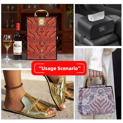 Syntetyczny PVC Makramy Drukowane Sztuczne tkaniny skórzane Filmy Styl do torebki Notatnik Telefon Muszel Dekoracyjny i Rzemiosłowy Stosowanie do Sofy