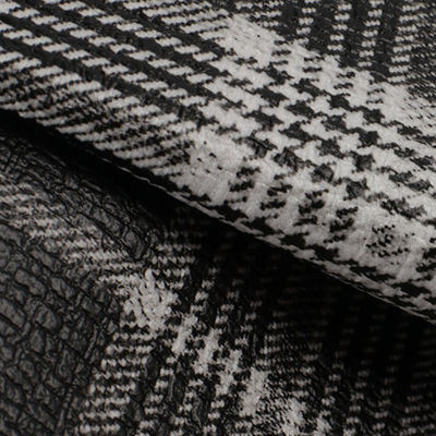 PVC Techniczna Tkanina Szkocka Krata Wzór Sztuczna Skóra Syntetyczna Sofa Torba Buty Pasek do Siedzenia Samochodu Faux Skóra Tkanina