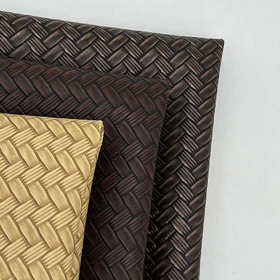Pvc Big Mat Weave Pattern Sztuczna skóra syntetyczna Opakowanie Portfel Pudełko Buty Notatnik Sztuczna tkanina skóra