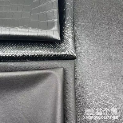 Sprzedaż hurtowa Pvc False Skóra Portfel Pudełko Buty Notatnik Litchi Zwierzęce Tkaniny krzyżowe Sztuczne tkaniny ze skóry syntetycznej