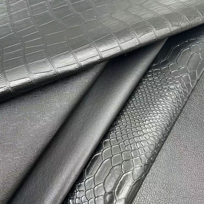 Sprzedaż hurtowa Pvc False Skóra Portfel Pudełko Buty Notatnik Litchi Zwierzęce Tkaniny krzyżowe Sztuczne tkaniny ze skóry syntetycznej