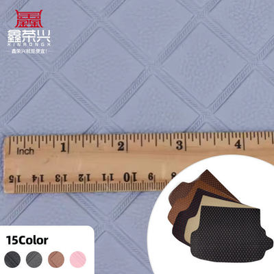 PVC Rhombus Litchi Embossed Style Sztuczna skóra syntetyczna do samochodu Stopa foteliki foteliki sofki torebka dekoracyjna