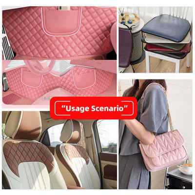 Sztuczna skóra PVC imitacja haftu rombu do siedzeń samochodowych, foteli, sofy, dekoracji, toreb, tkanina ze sztucznej skóry