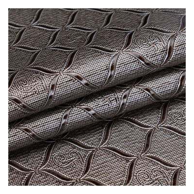 Sprzedaż hurtowa Pvc Jasny wzór geometryczny Sztuczna skóra syntetyczna Opakowanie Portfel Pudełko Notatnik Sztuczna skóra