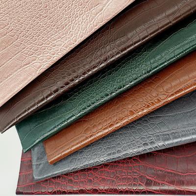 Pvc Krokodyl ziarno Sztuczna skóra syntetyczna Portfel pudełko buty Ntoebook fałszywa skóra tkanina