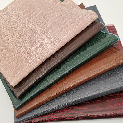 Pvc Krokodyl ziarno Sztuczna skóra syntetyczna Portfel pudełko buty Ntoebook fałszywa skóra tkanina