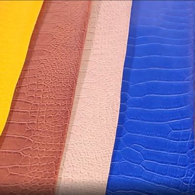 Pvc Krokodyl ziarno Sztuczna skóra syntetyczna Portfel pudełko buty Ntoebook fałszywa skóra tkanina