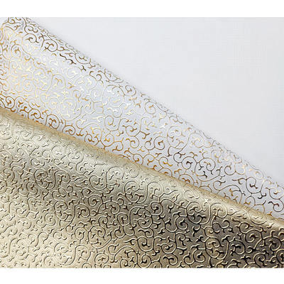 Sprzedaż hurtowa PVC Złota folia wzornictwo Sztuczna skóra syntetyczna do torebki Opakowanie Pudełka Buty Notebook Tkanina