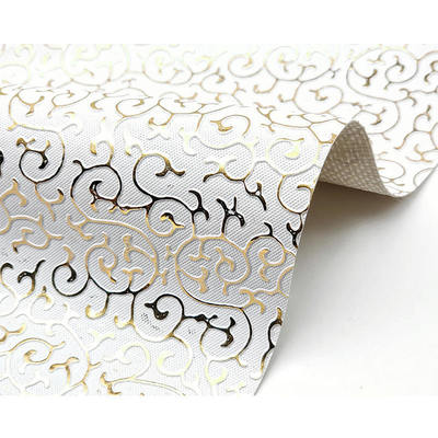 Sprzedaż hurtowa PVC Złota folia wzornictwo Sztuczna skóra syntetyczna do torebki Opakowanie Pudełka Buty Notebook Tkanina