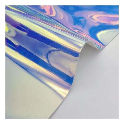 Rainbow Pu Holograficzne Metalowe Kolorowe Lustrzane Skóra Sztuczna Sztuczna Sztuczna Oszustwa Buty Pudełka Księgnik Skóra Tkanina