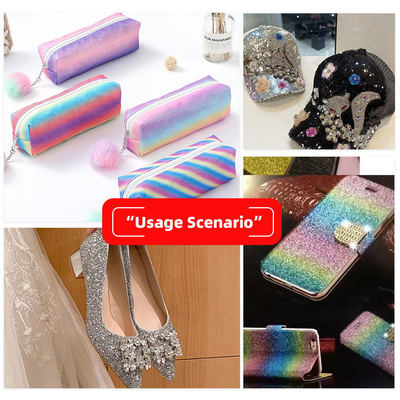 Elastyczny PU Błyszczący Chunky Hexagon Glitter Tkanina Skóra syntetyczna do butów Worki Łuk Rzemiosła Kapelusz Faux Skóra Tkanina