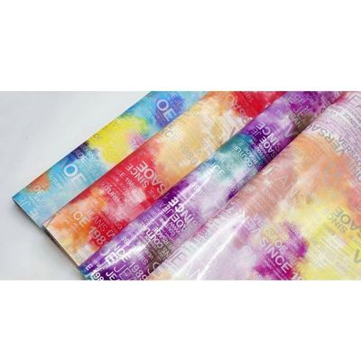 PU Rainbow Letter Print Magazine Design Skóra syntetyczna wodoodporna Tkanina ze sztucznej skóry do torebki bagażowej Meble kosmetyczne/sofy