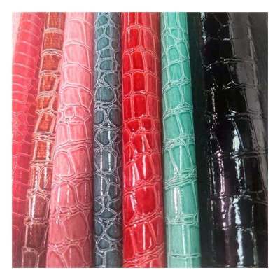 Wysoki połysk wzór kamienia PVC skóra syntetyczna wzór zwierzęcy Buty Torby i Torebki Tkanina ze sztucznej skóry
