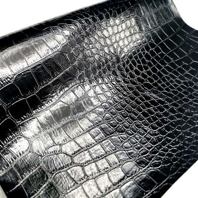 Podkreślenie krokodyla Pvc Sztuczna skóra zwierzęca wzór buty torebki i pudełka tania cena fałszywa skóra tkanina