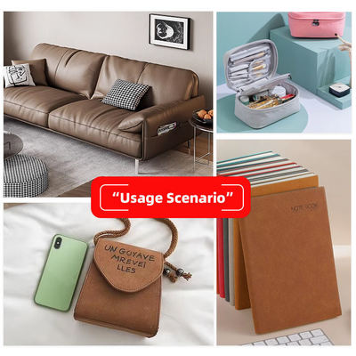 PU Zmrażona skóra owiec Nubuck Ziarno Sztuczna skóra torebka buty Portfel Dekoracja notatniki Pudełko Sztuczna skóra Tkanina