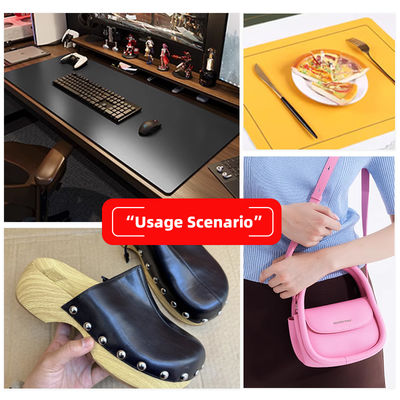 1.8mm Thickness Cowhide Pattern Waterproof PVC Leather for Bags and Shoes Double-sided Artificial Synthetic Leather