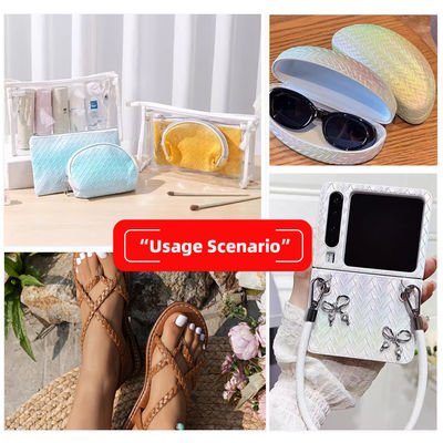 1.1mm Grubość 54/55" Szerokość 20 kolorów PVC Skóra Sztuczna skóra Tkanina do torebek i dekoracji domowej