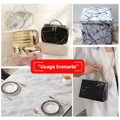 Skóra z marmurowego druku z podwójnym szczotkowaniem w 20 kolorach dla toreb i portfeli