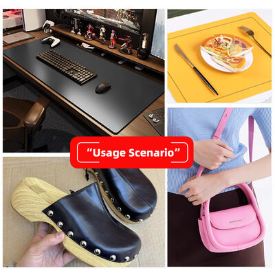 ECO 160cm Szeroki Sztuczny Skóra PVC Wzór Krowy Dwustronna Różne Kolory Materiał na Buty, Maty Stołowe i Torby