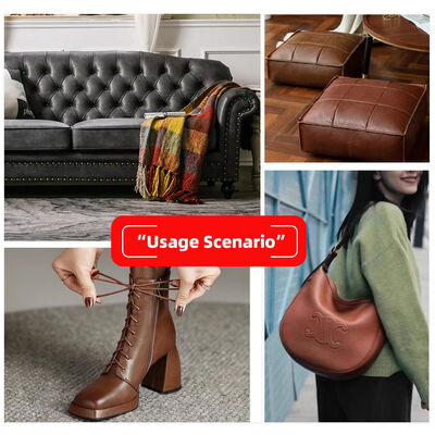 Skóra syntetyczna PVC Crazy Horse, woskowana, olejowana, sztuczna skóra do produkcji mebli, torebek, pasów samochodowych, tkanina ze skóry ekologicznej