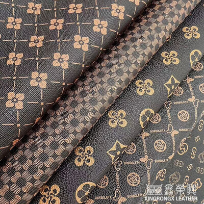 Wholesale PVC Printed Synthetic Faux Leather Fabric for Decorative Use for Craft Sofa Notebook Phone Shell Table Mat Bag