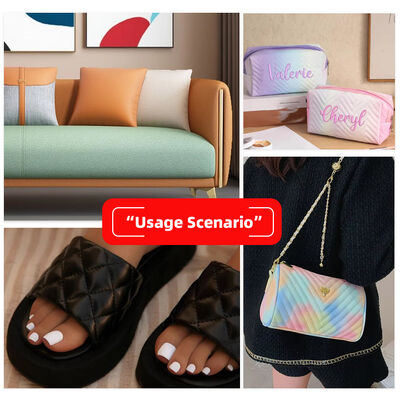 New Fashion Gradient Color Printed PU Synthetic Artificial Leather for Sofa Decorative Bag Packing Box Vinyl Faux Leather Fabric