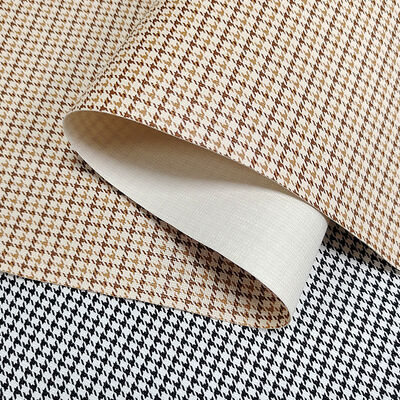 Wholesale PVC Houndstooth Printed Faux Leather Fabric for Decorative Bag Phone Shell Table Mat Sofa Cover Craft Projects