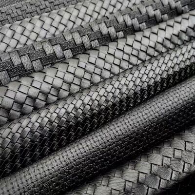 PVC Woven Pattern Synthetic Leather Embossed Faux Leather Materials for Shoes Bags Furniture Crafts Sofas Outdoor Use