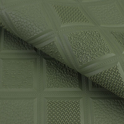 PVC Antiskid Rhombus Embossed Style Artificial Synthetic Leather for Car Foot Car Seats Sofa Decorate Bag Faux Leather Fabric