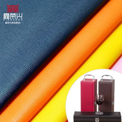 PVC Cross Grain Artificial Synthetic Leather for Wallet Packaging Case Shoes Notebook Leather Fabric