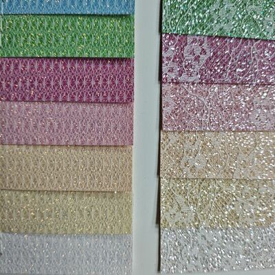 XR Glitter Syntetyczna Skóra wzór ryżowy i kwiatowy